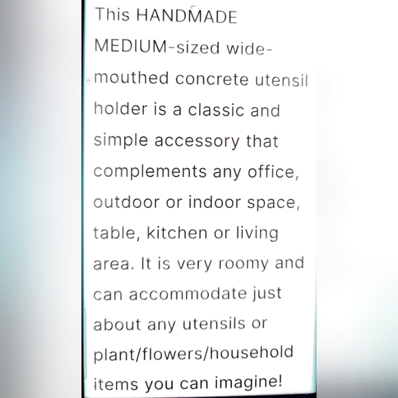 Concrete Utinsel Holder by Bray & Emmy J  *NEW* - Picture 6 of 8